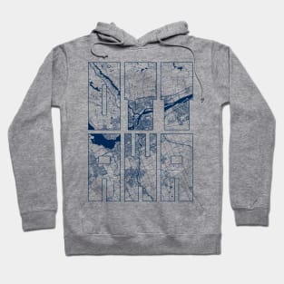 Ottawa, Ontario, Canada City Map Typography - Coastal Hoodie